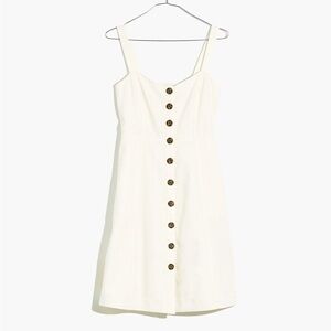 Button-Front Linen/Cotton Tank Dress
